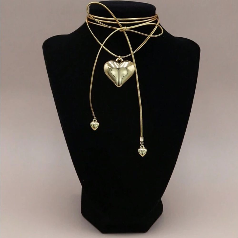 Gold Heart Necklace N1030